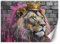 Feeby Papier peint mural - Papier peint 3d - Papier peint structuré Vinyle - Roi Lion Rose - 100x70 cm Decoration murale - Tapisserie murales papier peint - deco murale