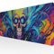 Alfombrilla Ratón XXL Gaming Mouse Pad Grande Calavera Colorida 1000x500x3mm Tapete Escritorio con Bordes Cosidos, Fondo de Goma Antideslizante, Alfombra Ratón Impermeable para PC, Gamer, desk 0629