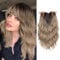 Ms Taj Haarteile für Damen, 36 cm,Dark Blonde with Dark Root Gewellte Haarteile für Frauen mit dünner werdendem Haar, synthetische Wiglets, mit Pony, Clip-in für Frauen