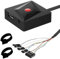 Pc Power Button,Externer Fernstart Computer Motherboard Netzschalter Knopf,Desktop-Pc-Computer-Power-Tastenschalter mit LED-Licht,1,6 M Verlängerungskabel,mit 2 Kabelbindern(Schwarz)