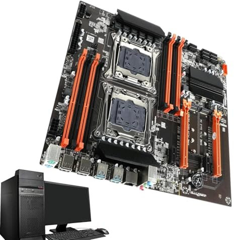 Nybhyjka Placa base para PC de computadora, Placa base para juegos de computadora,Placa base de CPU X99 de 256 GB, placa base de PC de doble canal | Placas base de computadora USB 3.0 Placa base de PC