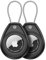 Aimtel 2 Pièce Étui AirTag Compatible avec Le Apple AirTag, Etanche IPX8 Porte Clef Air Tag avec Câble Métallique, Support Air Tag pour Les Clés, Les Animaux, Les Sacs et Autres Objets de Valeur