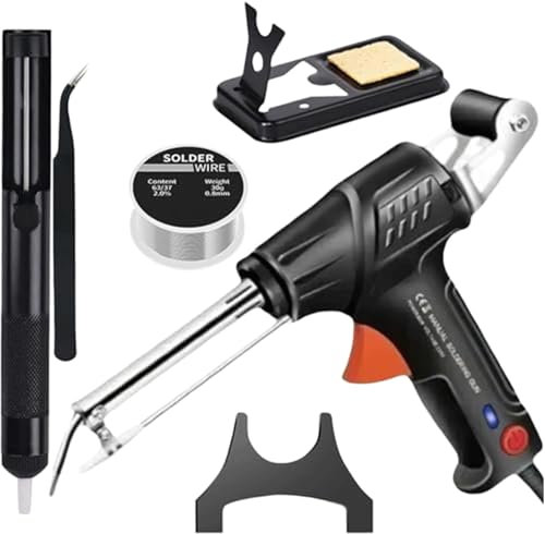 Herramientas de Soldadura Industrial con Calentamiento Interno, Juego de Pistola de soldar multifunción, Soldador de Mano, máquina de soldar(Black)