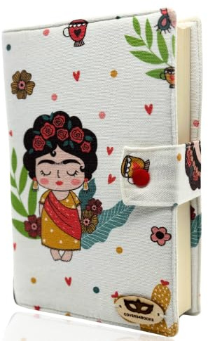 COVERS4BOOKS Custodia per Libro | Custodia per Libri con Copertina Morbida +600 Pag. o Copertina Rigida di -23 Cm di Altezza | Copertina Libro da Lettura | Porta Libro Stoffa Taglia S+