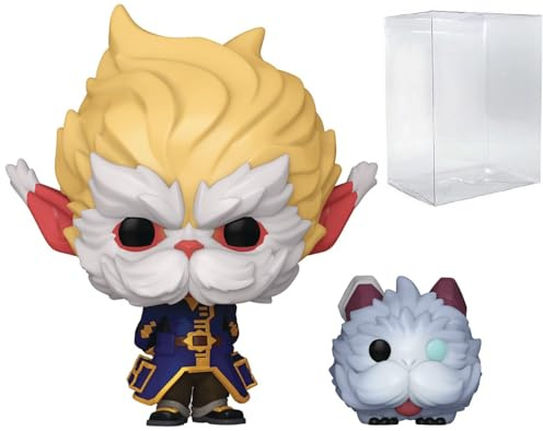 POP TV : Arcane League of Legends – Heimerdinger avec Poro Funko Figurine en vinyle (livrée avec étui de protection compatible), multicolore, 9,5 cm