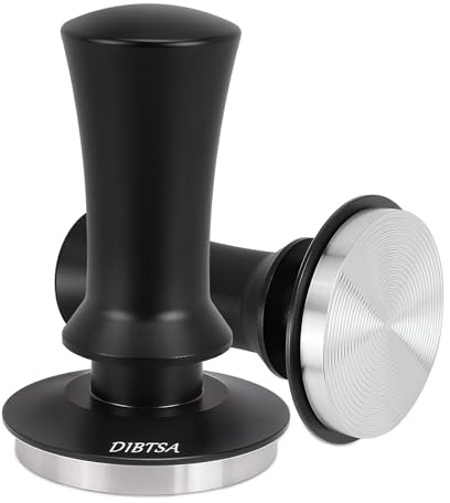 Espresso Tamper 58.5 mm,Federbelasteter Kaffeestampfer mit 58.5 mm 304-Edelstahl-Riffelbasis und eloxiertem Aluminiumgriff ,Espresso-Zubehör für Gaggia, La Marzocco, Breville 9 Series, E61-Siebträger