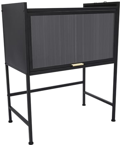 YISSALE Storage Rack, 64x38x78.5cm Carbon Steel Microwave Oven Rack, Load Capacity 15KG, Kitchen Organizer Shelf, Storage Cabinet for Kitchens, Bedrooms, Living Rooms