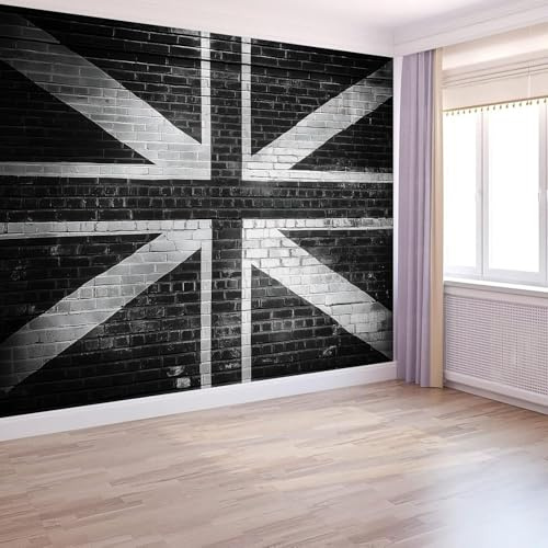 Fototapete Britische Flagge Tapete 430 x 300 cm (WxH) Fototapeten Schlafzimmer Wohnzimmer Moderne 3D Effekt Wandtapete Britische Flagge Vliestapete Wand Dekoration Poster Foto Tapeten q.9820