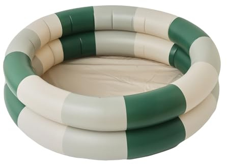 Jenngaoo Piscina Hinchable Infantil Redonda con Cierre de Seguridad PVC Resistente para Niños Piscina de Bolas para Interior y Exterior (Verde)