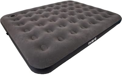 AVENLI Luftmatratze Camping Queen-Size 203x152x22 cm, Gästebett 2 Personen, integrierte Fußpumpe, CloudCoil, beflockt, bis 300 kg, grau/schwarz