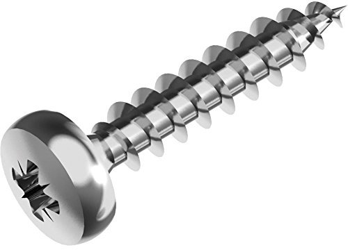 100 Stück Spanplattenschrauben PanHead Vollgewinde - A2 Kreuzschl.(Z) 5 x 80