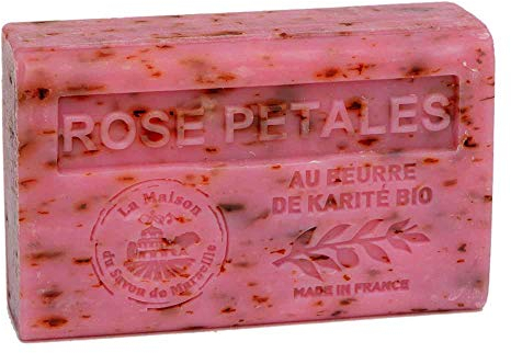 Französische Seife, Traditionelles Savon de Marseille - Rosenblüten 125g