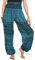 Lofbaz Haremshose Damen Boho Yogahose Pumphose Hippie Hose Kleidung Festival Outfit Sommerhose Leicht Sommer Hosen - Colourful 1 Light Blau 3XL Große Größen