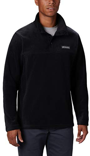 Columbia Steens Mountain Half Snap Felpa In Pile, Nero, L Uomo