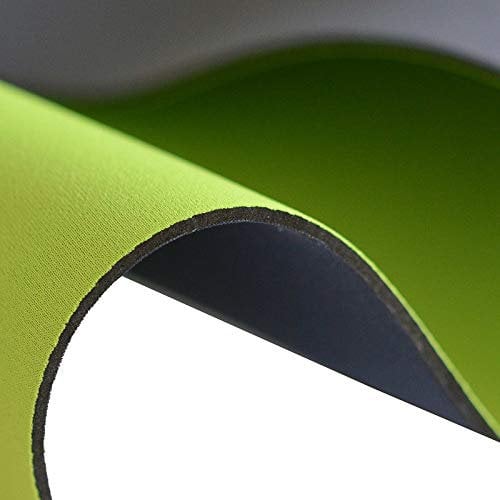 0,5m Neopren Stoff Doubleface 3mm Stretch 130cm breit Meterware in vielen tollen Farben!, Farbe:limette-graublau