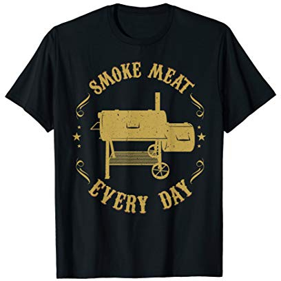 Funny BBQ Pit Reverse Flow Smoker Accessory Dad Grill Gift T-Shirt