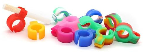 Shuny 10 pcs Cigarette Titulaire Anneau, Silicone Mains Libres Doigt Doigt Fumer Bague, Gaming fumeurs Bague | Hands Free Smoking |, Gaming Gadget Contrôleur Gamer