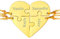 FaithHeart Gold Puzzle herzkette Freundschaftskette für 4 gelb BFF Kette für Kinder und jugendlichen