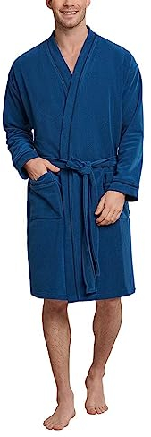 Schiesser Herren Bademantel, Nachtblau, 52