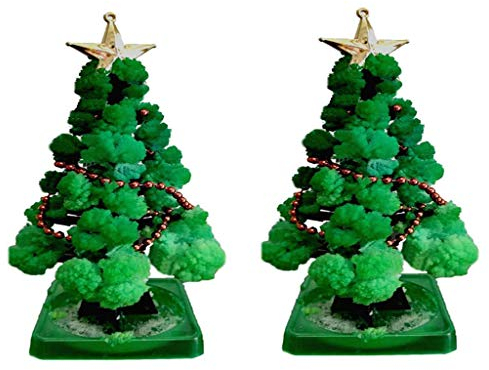 Mini albero Natale cresce magico, albero carta, kit fai da per la coltivazione cristalli giocattolo, regalo Natale ragazzi ragazze,