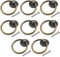 Changrongsheng 8 Stück Schublade Ring Griffe Antike Schubladengriffe Ziehen Ring Griffe Möbelknöpfe Vintage Schrank Zuggriffe für Küchenschrank Schrank Schubladen-Möbeldekoration, Retro Bronze
