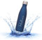 Sprengers – Personalisierbare Trinkflasche aus Edelstahl – auslaufsichere & thermoisolierte Wasserflasche hält Getränke bis zu 18 Stunden warm oder kalt – Gravur mit Namen und Motiv (Blau, 0.75 l)