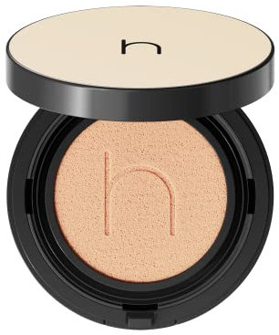 HAMEL Veganes Aqua Glow Zero-Fit-Kissen, Sonnenschutz für koreanisches Make-up SPF50+ PA++++, 72% Essence Cushion Foundation #22 Natural (Lite Yellow-Beige)