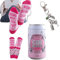 Lucadeau Gin Geschenk für Frauen zu Weihnachten, Geburtstag - Anti-Rutsch Socken Mit Spruch 'Bring Mir Gin' - Ostern, Muttertag (37-43, Rosa)