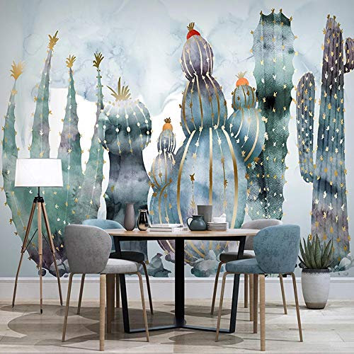 YXTSmurals 3D-Vlies Fototapete Abstrakt Pflanze Kaktus 3D Fototapete Moderne Wanddeko Wandbilder Moderne Wand Tapete Wohnzimmer Schlafzimmer Büro Flur Dekoration