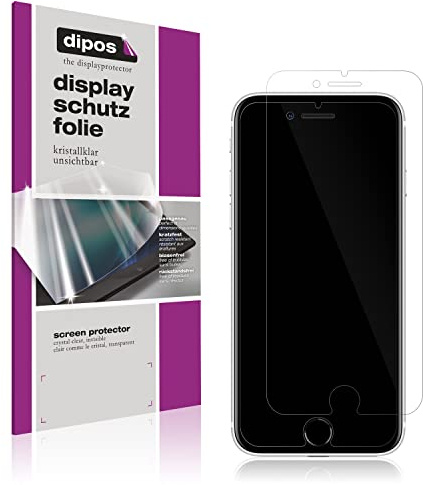 dipos Displayschutzfolie klar für Apple iPhone SE (2022) | Passt perfekt, Ultra-Dünn, kratzfest, blasenfrei, Case-Friendly, hüllenfreundlich, Fingerprint-kompatibel, selbstklebend