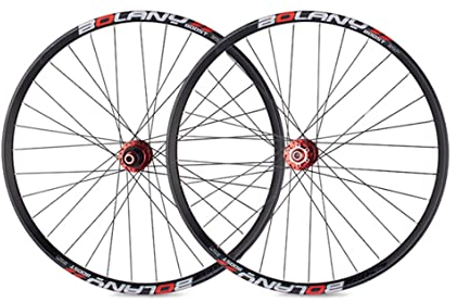 MTB Laufräder 27.5/29 MTB Fahrradfelge, Scheibenbremse Laufradsatz Mountainbike Fahrradfelge, Steckachse 32 Löchern Nabe Für 8 9 10 11 Speed (Color : Red, Size : 29 inch)