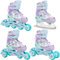 RAVEN 4in1 Inline Skates Triskates Rollschuhe Schlittschuhe Inliner für Kinder Mädchen verstellbar (Isla Violet, 34-37 (21,5cm-24cm))