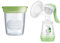 MAM Storage Pots for Baby Food Manual Breast Pump, Containers, 5 Pots + Manual Breast Pump, Soft Silicone Breast Pump with 'One Size Fits All' Funnel, Baby Feeding, Newborn Essentials