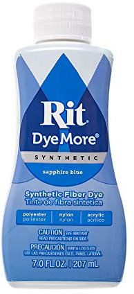 Rit DyeMore Tinte de fibra líquida sintética de 7 onzas para ropa, decoración y manualidades, azul zafiro (paquete de 1)