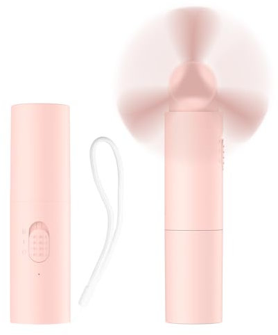 OLV Handheld Mini Fan Portable Rechargeable 3000mAh USB Battery Powered 22+Hrs Runtime Small Hand Held Fan Foldable Pocket Personal Fan Gifts for Women Girls Men Office,Travel,Outdoor - Pink