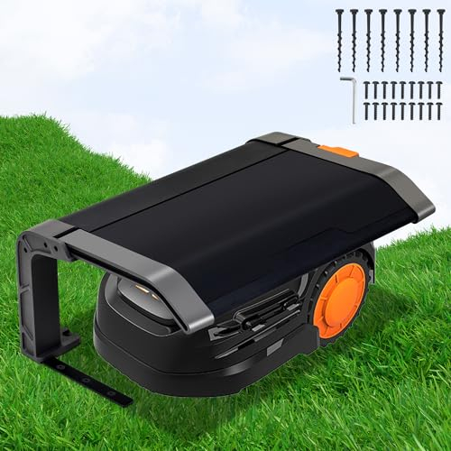 Vigevee Klappbare Mähroboter Garage Dach Carport Überdachung für Rasenroboter Rasenmäher 72x56x36cm Rasenmähroboter Garage Schutzhülle Schutz vor Regen, Hagel und UV-Strahlen