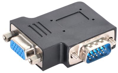 NFHK Adaptateur d'extension VGA SVGA mâle vers femelle coudé à 90 degrés vertical plat à gauche