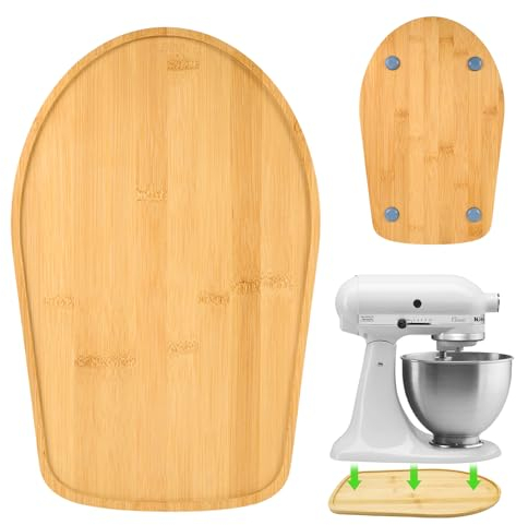 Bamboo Mixer Slider Compatible with Kitchen aid 4.5/5 Quart Tilt-Head Stand Mixer, K45SS Kitchen Attachment Sliding Mat