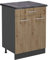 Vicco Küchenunterschrank R-Line, Artisan-Eiche/Anthrazit, 80 cm, AP Anthrazit