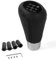 WBWBB Auto Schaltknauf für Mitsubishi L200, Auto Schaltknauf Abdeckung Schutz 5 Gang Auto Fahrzeug Anti-Rutsch-Hebel Schaltsack 4 Adaptern,A/Black Black Line
