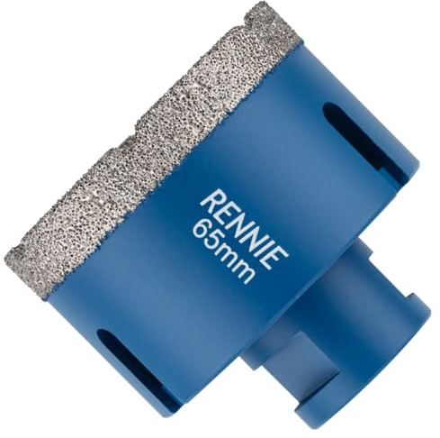 65mm Diamond Hole Saw Drill Bit With M14 Shank For Angle Grinders | For Porcelain Tiles Ceramic Slate Stone Granite Marble Glass. Diamond Core Holesaw / Hole Cutter M14 Thread For Angle Grinder