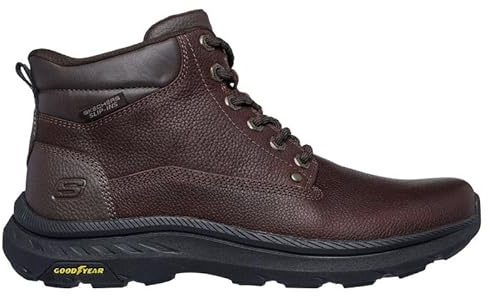 Skechers Herren Pollard Waylon Stiefel, Red Brown Leather/Synthetic, 41 EU