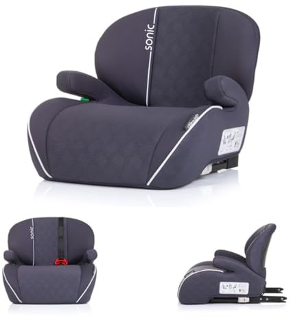Chipolino Kindersitz, Sitzerhöhung Sonic Isofix, i-Size, 125-150 cm, Armlehne dunkelgrau