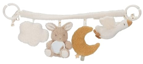 Little Dutch Kinderwagenkette mit Figuren Spielzeug für Baby Hase weiß - Newborn Naturals