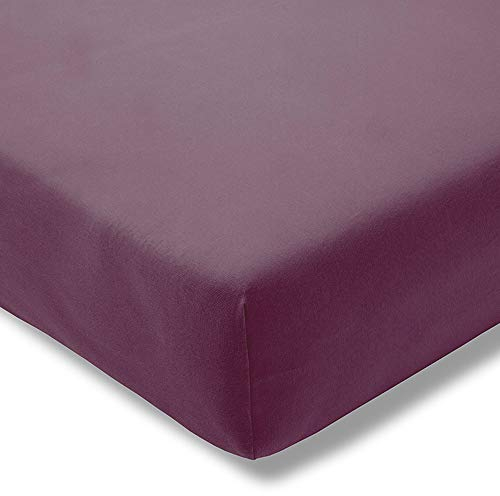 ESTELLA Spannbetttuch Feinjersey | aubergine