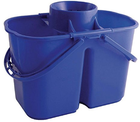Jantex Colour Coded Twin Mop Buckets Blue 295X430X275mm 7 & 8Ltr Cleaning