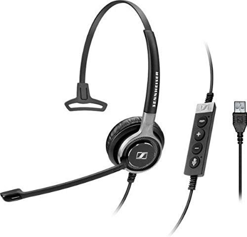 Sennheiser SC 630 USB ML Monophonique Bandeau Noir, Argent Casque Audio - Casques Audio (Centre d'appel/Bureau, Monophonique, Bandeau, Noir, Argent, avec Fil, 2, 9 m)
