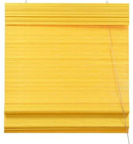 Victoria M. Bambus Raffrollo Sonnenschutz Sichtschutz Rollo Seitenzugrollo, für Fenster und Türen, Blickdicht, 60 x 160 cm, Bambus