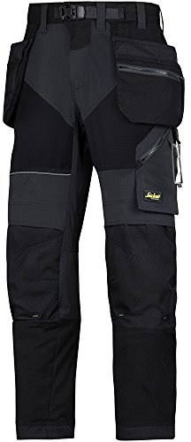 Snickers Workwear Herren Snickers FlexiWork Arbeitshose m HP, Schwarz, 104 EU