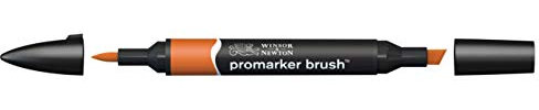 Winsor & Newton 0204332 - Penarello a Doppia Punta, Marrone (Saddle Brown), Singolo, 1 Pezzo